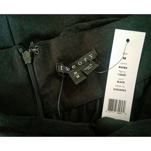 Theory NEW Minimalist RHINA Faux Wrap Drape Ruche Waist Knee Skirt M - Picture 5 of 11